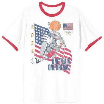Men's Looney Tunes Team USA Short Sleeve Graphic T-Shirt - White