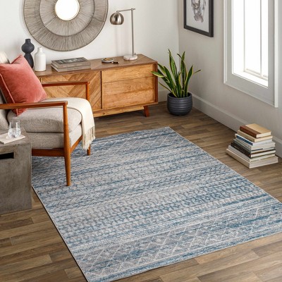 Hauteloom Tambac Blue Washable Area Rug