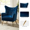 Godefroy Upholstery Accent Chair velvet with Wingback | Karat Home - 4 of 4