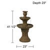 John Timberland Tuscan Garden Rustic 3 Tier Basin Outdoor Floor Water Fountain 41 1/2" for Yard Backyard Garden Patio Home Deck Porch House Exterior - 4 of 4