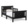 Infurnic Beds, Platform Bed with 6 Heavy Duty Legs Support, Safety Guardrail and Headboard, No Box Spring Needed for Bedroom, Black, 80"*50"*40" - 3 of 4