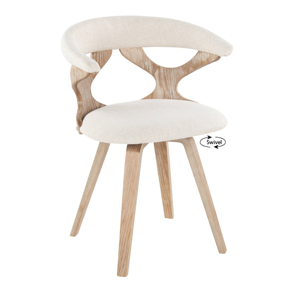 Photos - Sofa Gardenia Dining Chair White Wash/Cream - LumiSource