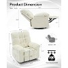 Rocker Chair for Adults, Overstuffed Large Manual Recliner Glider, Nursery Rocking Chairs - 3 of 4