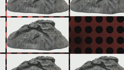 Granite Gray Monument-Shaped Faux Fiberglass Outdoor Rock