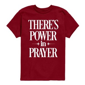 Boys' - Instant Message - Theres Power In Prayer Short Sleeve Graphic T-Shirt - 1 of 4