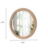 Grungis Round Wall Mirror for Bathroom,Wooden Farmhouse Circle Mirrors with Whitewash Edge Decorative for Bedroom Living Room - 3 of 4