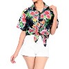 HAPPY BAY Women's Button Down Blouses Summer Party Blouse Shirt Short Sleeve Tropical Vacation Dress Hawaiian Shirts Tank Top Women - 4 of 4