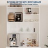 71" Kitchen Pantry Cabinet, Wooden Tall Sideboard Buffet Cabinet with Microwave Stand, Pegboard and Hutch, for Dining Room, Living Room - 4 of 4