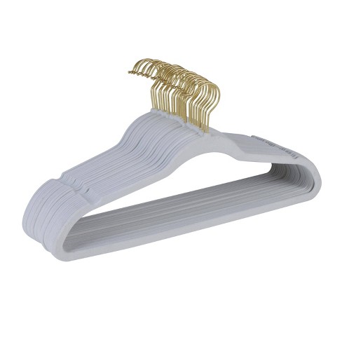 Velvet hangers gold hook sale