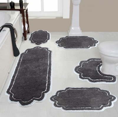 Allure Collection Cotton Tufted Bath Rug Set Set of 5 - Home Weavers