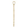 Black Bow Jewelry 14k Yellow Gold Hollow Eastern Orthodox Cross Pendant, 22 x 40mm - 2 of 4