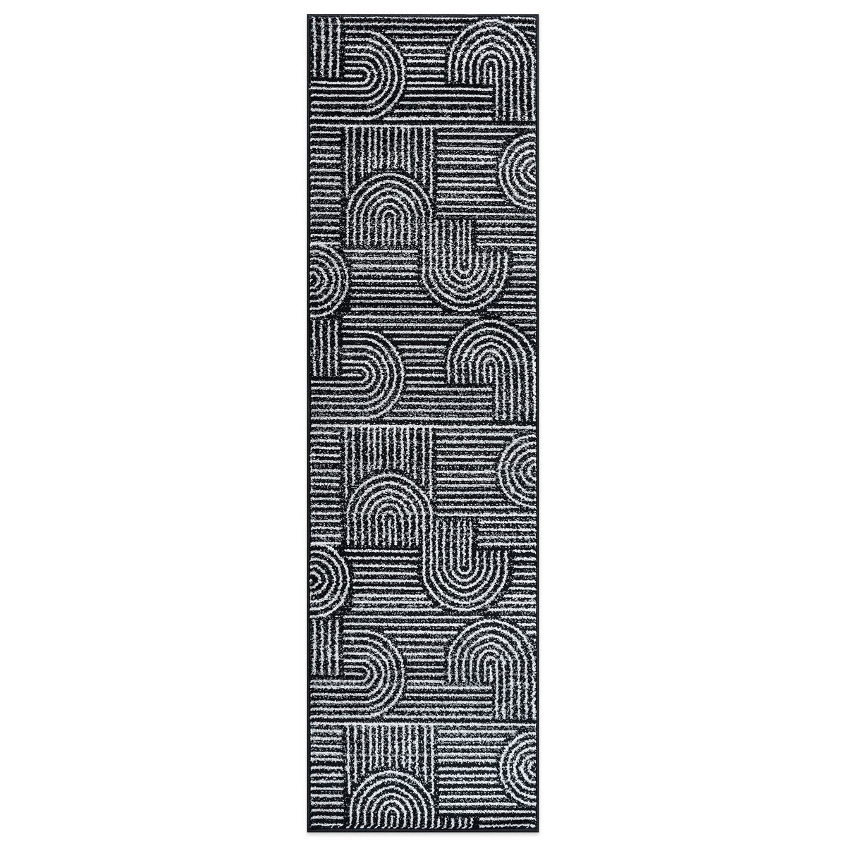 World Rug Gallery Bohemian Stipre Arch Design Area Rug: Geometric, Rectangle, Low Pile, Stain & Fade Resistant