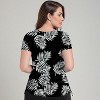 Calypsa Women's Plus Size UPF 50+ Short Sleeve Adele Swim Top - 2 of 3