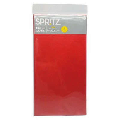 8ct Pegged Tissue Paper Red - Spritz™