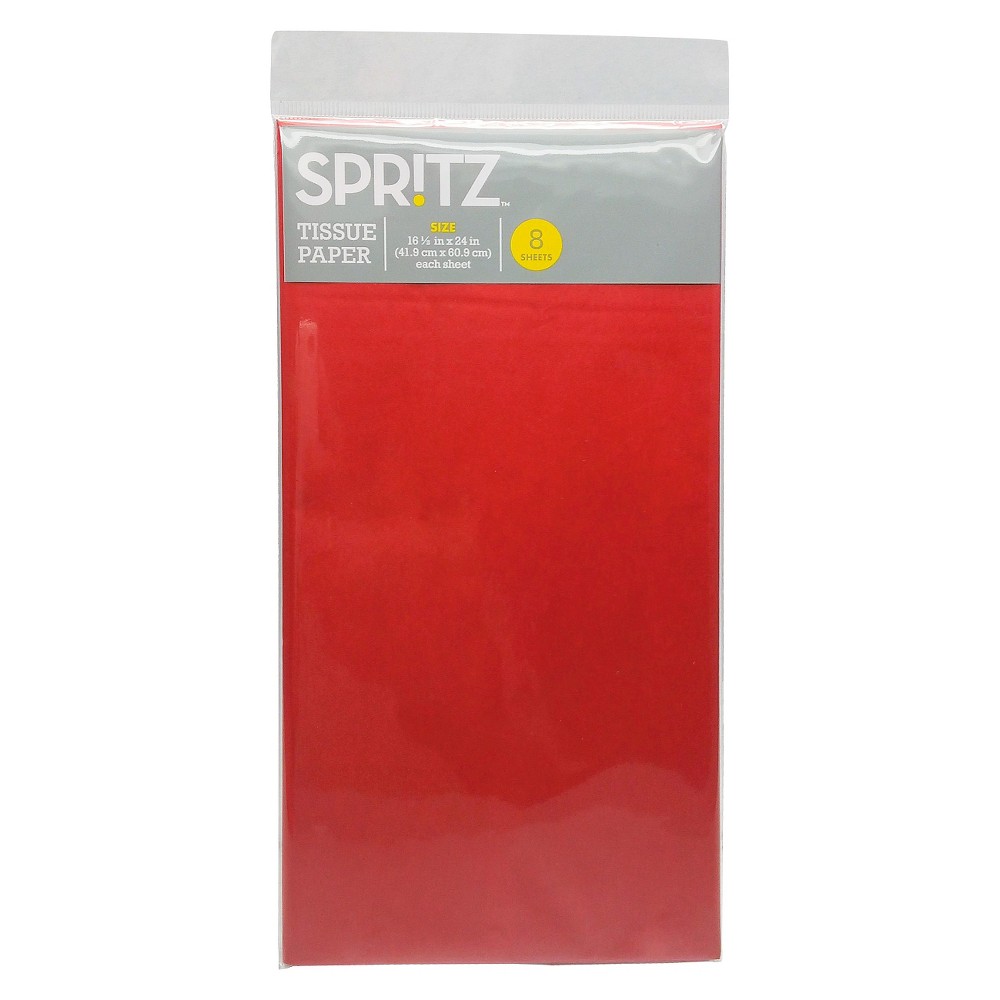 Spritz RED TISSUE PAPER 6/8CT PEGGED