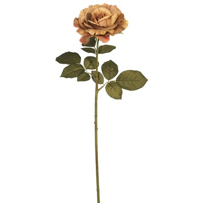 Artificial Autumn French Rose (Pk/3) (26") Light Brown - Vickerman