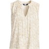 Lands' End Women's Linen Blend Notch Neck Swing Tank Top - 4 of 4