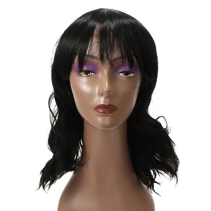 Unique Bargains Women's Fluffy Curly Wavy Medium Long Hair Curly Wig 16" with Wig Cap - 1 of 4