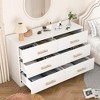 QingMoon Modern 6 Drawer Double Dresser,  Accent Wood Storage Cabinet for Bedroom, Living Room and Entryway - 2 of 4