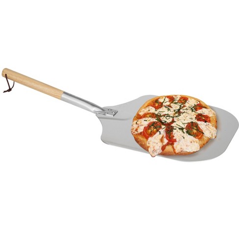 Mind Pizza Peel Aluminum Metal Pizza Paddle Spatula Pizza Stone With Wooden Handle X 25.65", Silver : Target