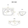 ALFI  Isabella Collection Small Wall Mount Basin with Center Drain - 4 of 4