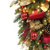Puleo 28" Pre-Lit Red Ribbon Swag Battery Operated with LED Lights - 3 of 4