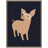 Kate & Laurel All Things Decor 18"x24" Sylvie Farm Pig Framed Canvas by Hannah Beisang Brown - 2 of 4