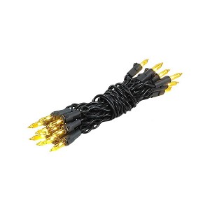 Novelty Lights 20 Light Incandescent Craft Mini Christmas String Lights Black Wire 8.5 feet - 1 of 4