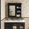 MOEPISY Bathroom Medicine Cabinet with Mirror, Wall Mounted Mirror Cabinet with Storage Organizer, Over the Toilet Storage Black - 4 of 4