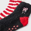 Kid's Embroidered 2pk Cozy Ankle Socks with Grippers - 3 of 3