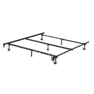 Kings Brand Furniture | Twin/Full/Queen Adjustable Metal Bed Frame (Center Support) - 1 of 4