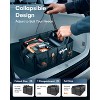 Itopfox Foldable Car Trunk Organizer with 2 Compartments & 6 Mesh Pockets, Sturdy SUV & Sedan Storage for Tools, Groceries, Sports Gear, Black - 3 of 4