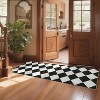 Coucheta Washable Checkered Area Rug, Non-Slip & Stain Resistant, Modern Geometric Plaid Carpet for Bedroom, Living Room, Hallway, Dining & Nursery - 2 of 4
