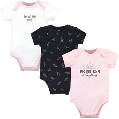 Hudson Baby Infant Girl Cotton Bodysuits 3pk, Pink Princess, 6-9 Months ...