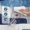 5x7 Blue Washable Modern Abstract Area Rug, Low Pile Non-Slip Carpet for Living Room, Bedroom, Dining Room, Home Office - 4 of 4