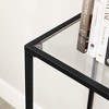 Vtec Trading Black Metal Tempered Glass Console Table - 3 of 3