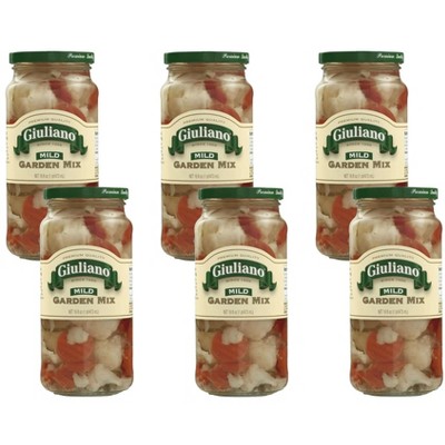 Giuliano Mild Garden Veggie Mix - 6 pack, 16 oz