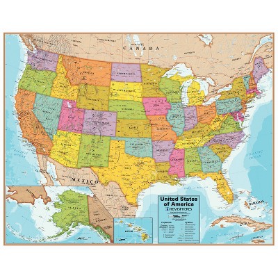 United States Laminated Wall Chart with Interactive App
