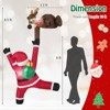 Costway 8.5 FT Christmas Inflatable Reindeer & Climbing Santa Claus, Indoor/Outdoor - 3 of 4