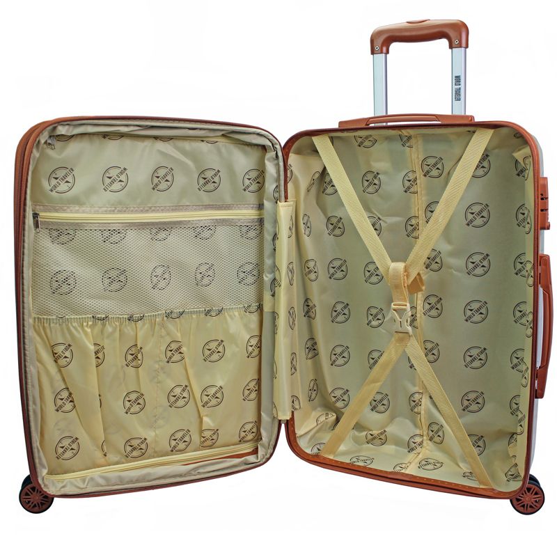 World Traveler Europe 24-Inch Expandable Spinner Luggage with TSA Lock, 2 of 5
