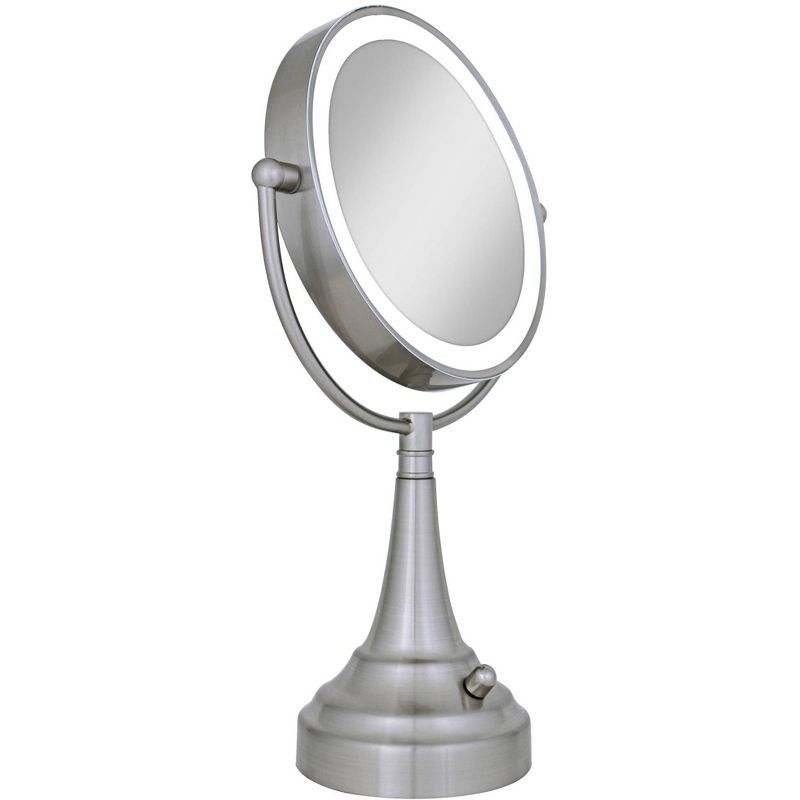 Zadro Satin Nickel Double-Sided Round LED Vanity Mirror, 4 of 7