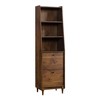 Homy Casa 29.9" Bookcase for Living Room or Home Office, Brown - 2 of 4