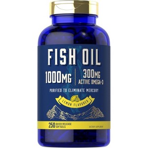 Carlyle Fish Oil 1000mg | Lemon Flavor | 250 Softgels - 1 of 4