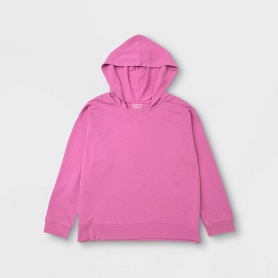 plus size pink zip up hoodie