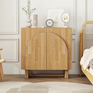 GDFStudio Qi Vintage 31.50'' Wooden Cabinet with 2 Doors and Adjustable Shelf - 1 of 4