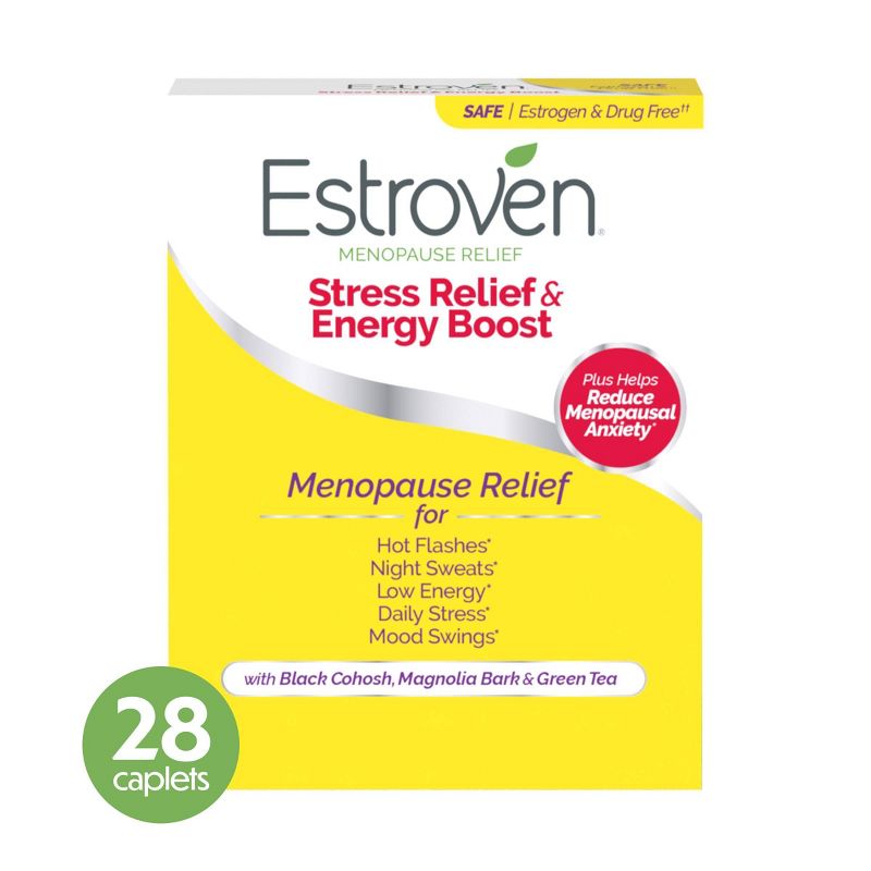 Estroven Menopause Relief + Stress Supplement Caplets - 28ct, 1 of 10