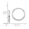 Black Bow Jewelry Children's 13mm Endless Hoop Earrings in 14k White Gold - image 3 of 4