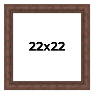 PosterPalooza | 22x22 Wide Bamboo Picture Frame, UV Acrylic, 4 Finishes - Brown, Black, Silver, and Natural - 1 of 4