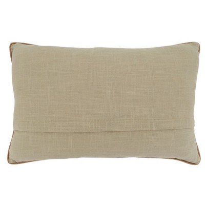 Natural Embroidered Bird and Branch Cotton Pillow Cover
