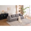 TiramisuBest 103 Inch Sectional Sofas Crochet Yarn Deep Seat Comfy Couch with Four Pillows Tool Free Setup for Living Room - 3 of 4
